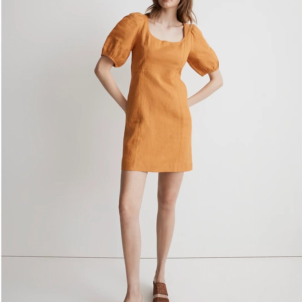 Madewell Maisie Mini Dress Ochre Fresco XXS